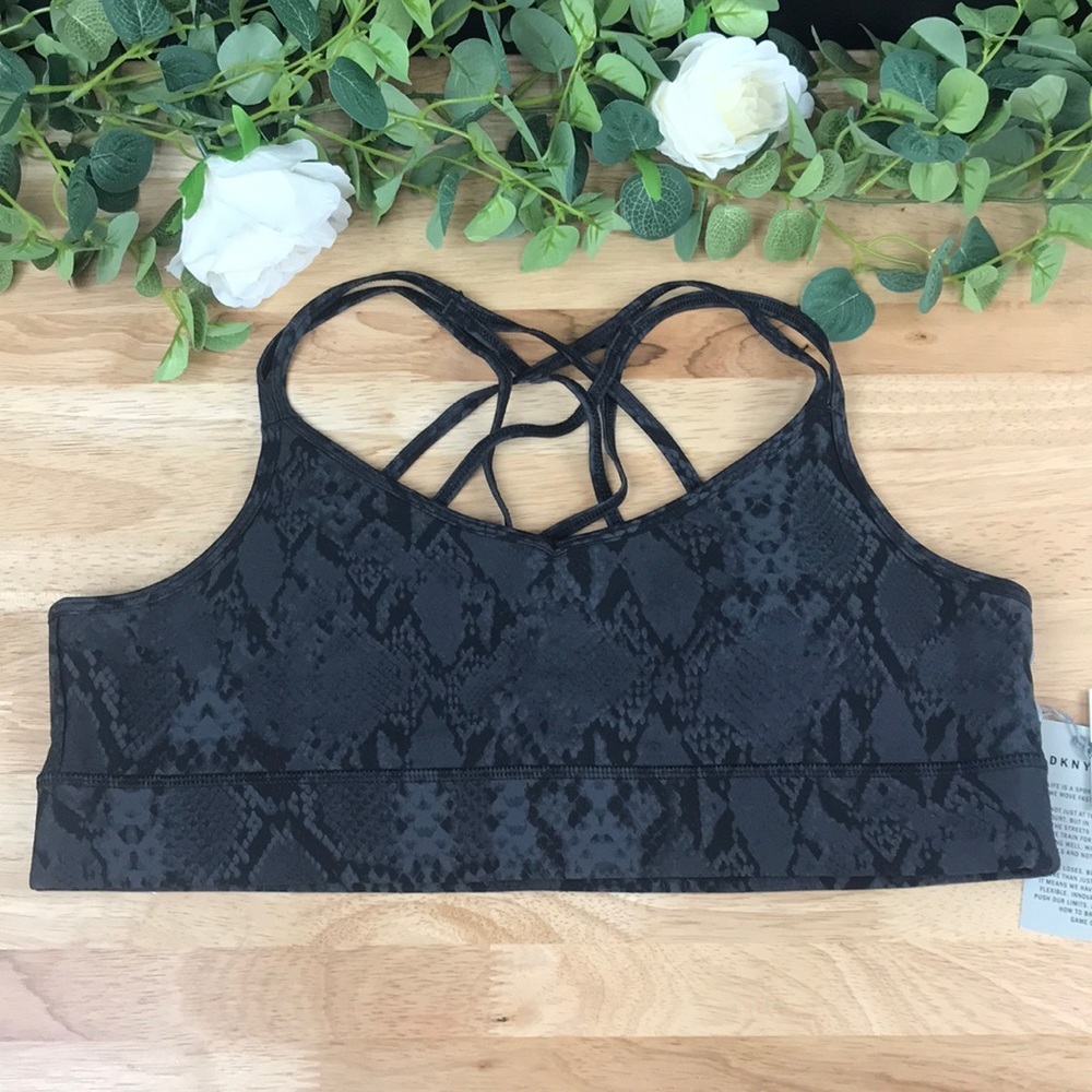Dkny Sport Women's Snake-Embossed Sports Bra